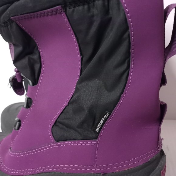 The North Face Alpenglow Waterproof Insulated Fuscha/Gray Snow Boots Girls 5 - Picture 9 of 12